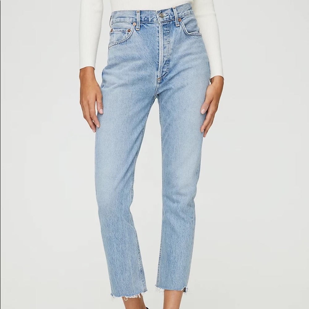 Agolde Riley jeans in Zephyr NWT size 28